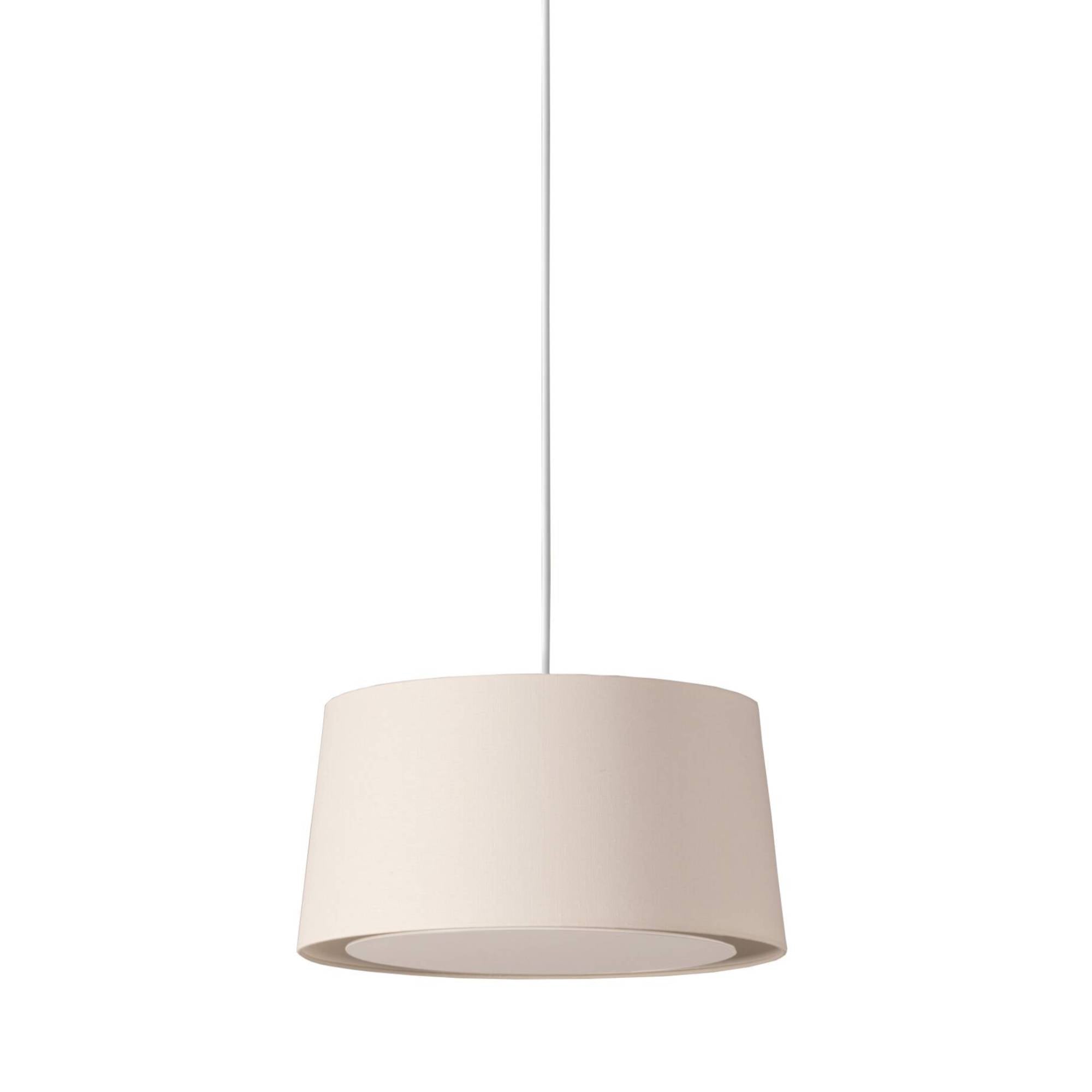 GT6 Pendant Lamp: White Linen + White