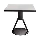 Geronimo Fixed Table: Large + London Grey Fenix + Black Ash Edge + Black Ash + Lacquered Black