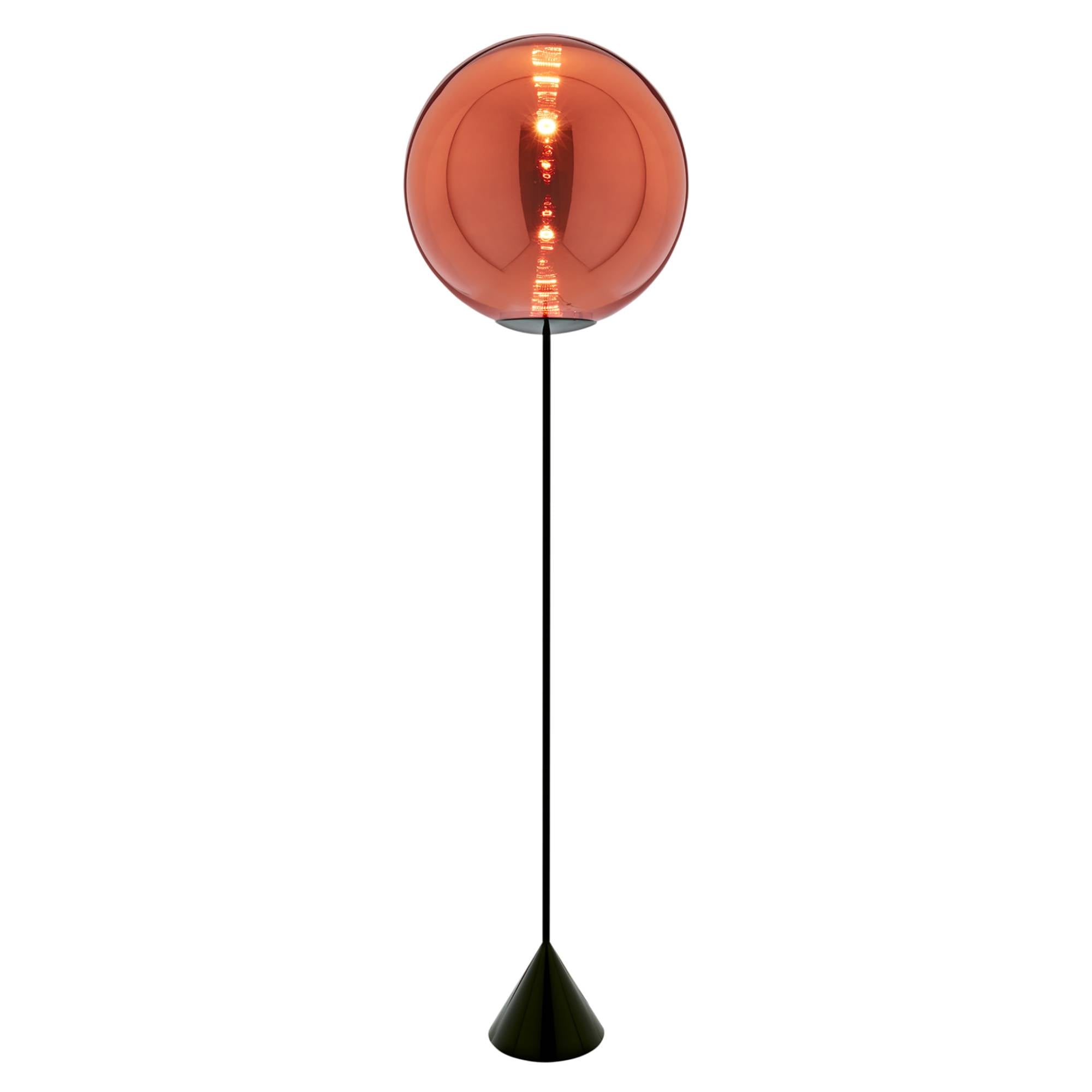 Globe Cone Floor Lamp: Copper