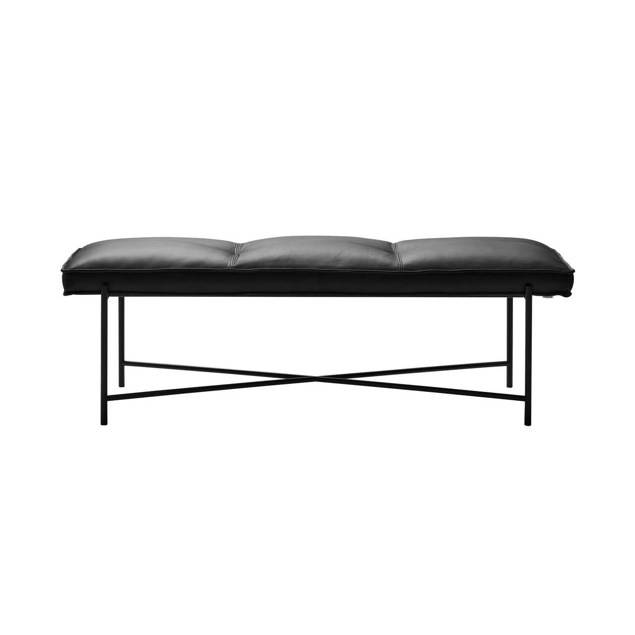 Grand Bench: Black + Black Leather