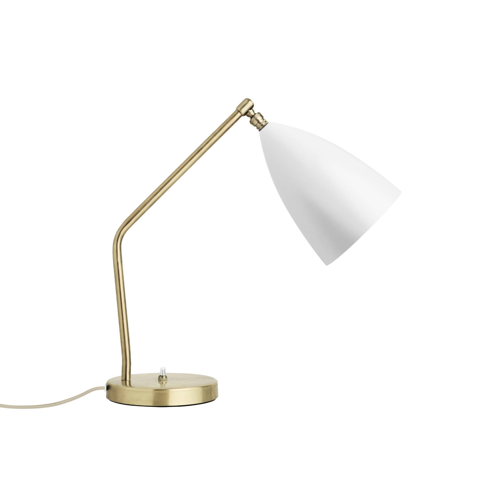 Gräshoppa Table Lamp: Alabaster White Glossy