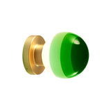 Dipping Wall Light: A2-13 + Brushed Brass + Green