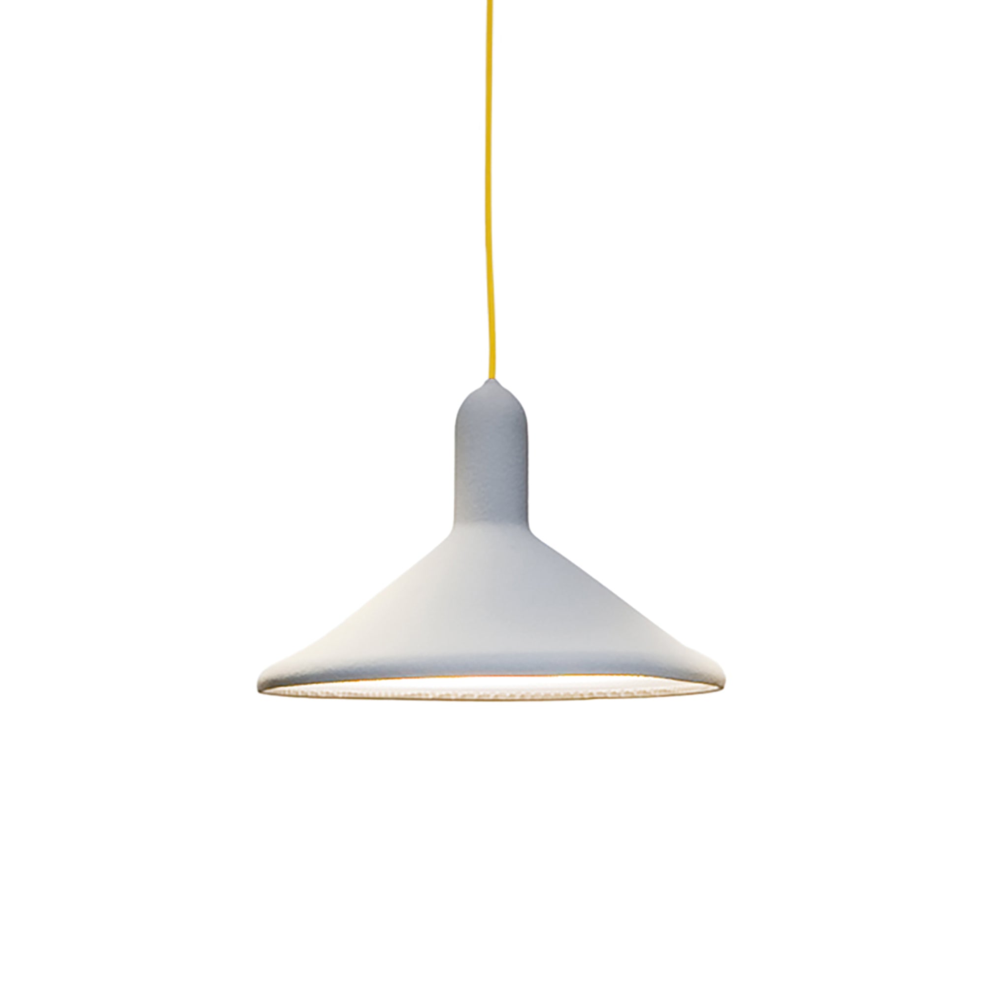 Torch Light Pendant: S3 Cone + Signal Grey + Yellow Cable