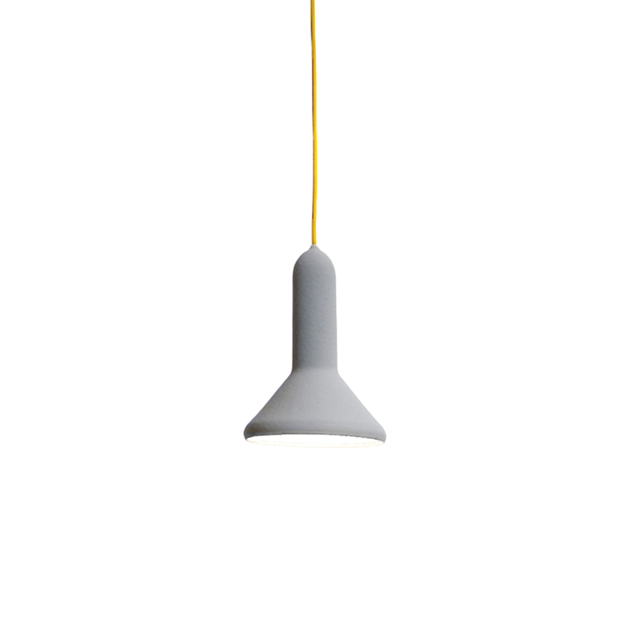 Torch Light Pendant: S1 Cone + Signal Grey + Yellow Cable