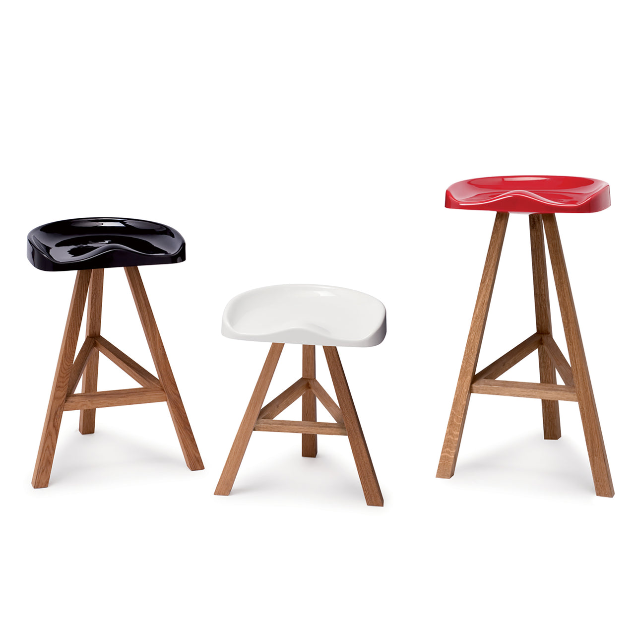 Heidi Stool: Black + Medium + White + Low + Red + Large