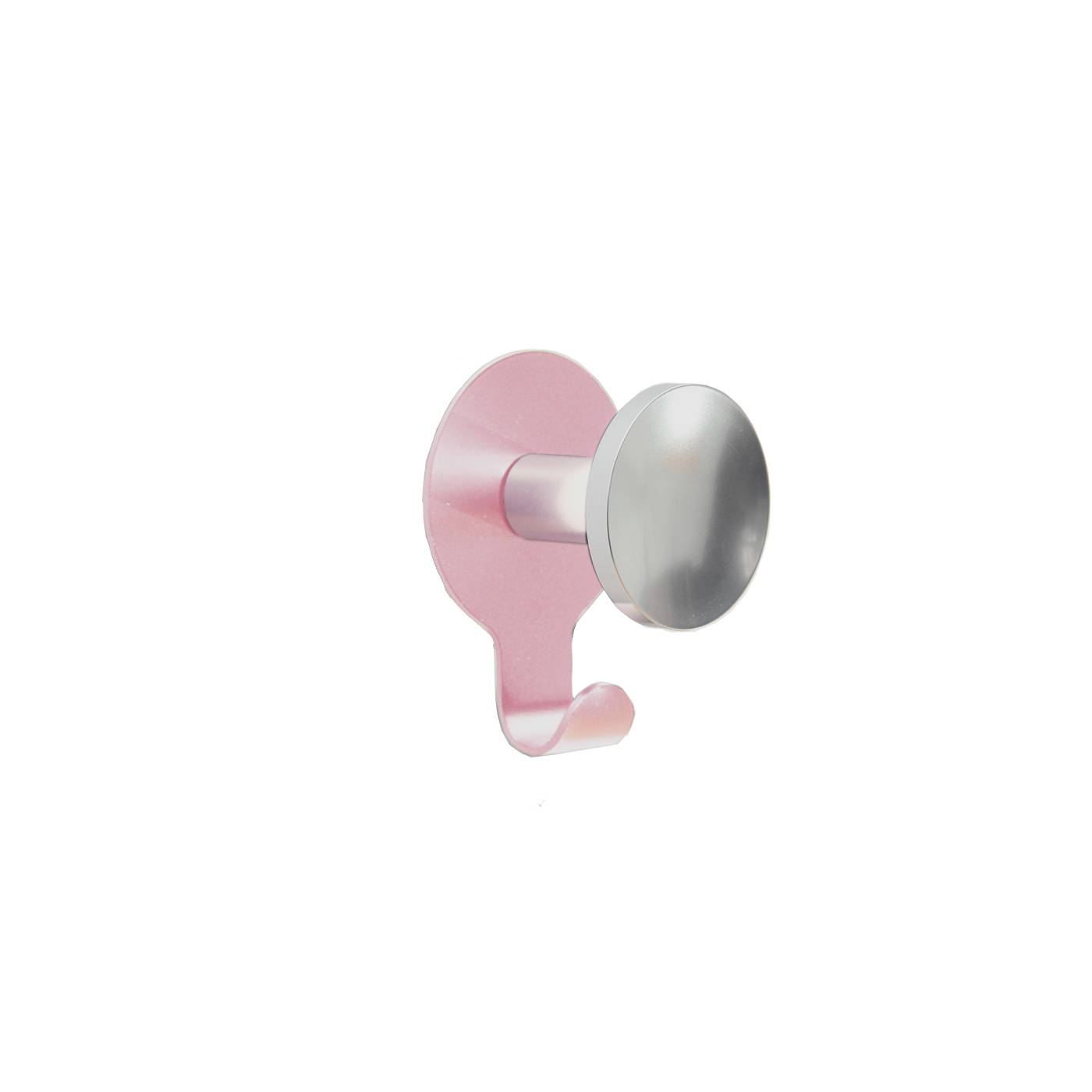 Canteen Hook + Knob: Anodized Aluminum + Light Pink