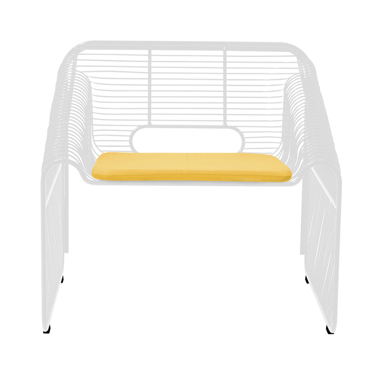 Hot Seat Lounge: White + Yellow Seat Pad