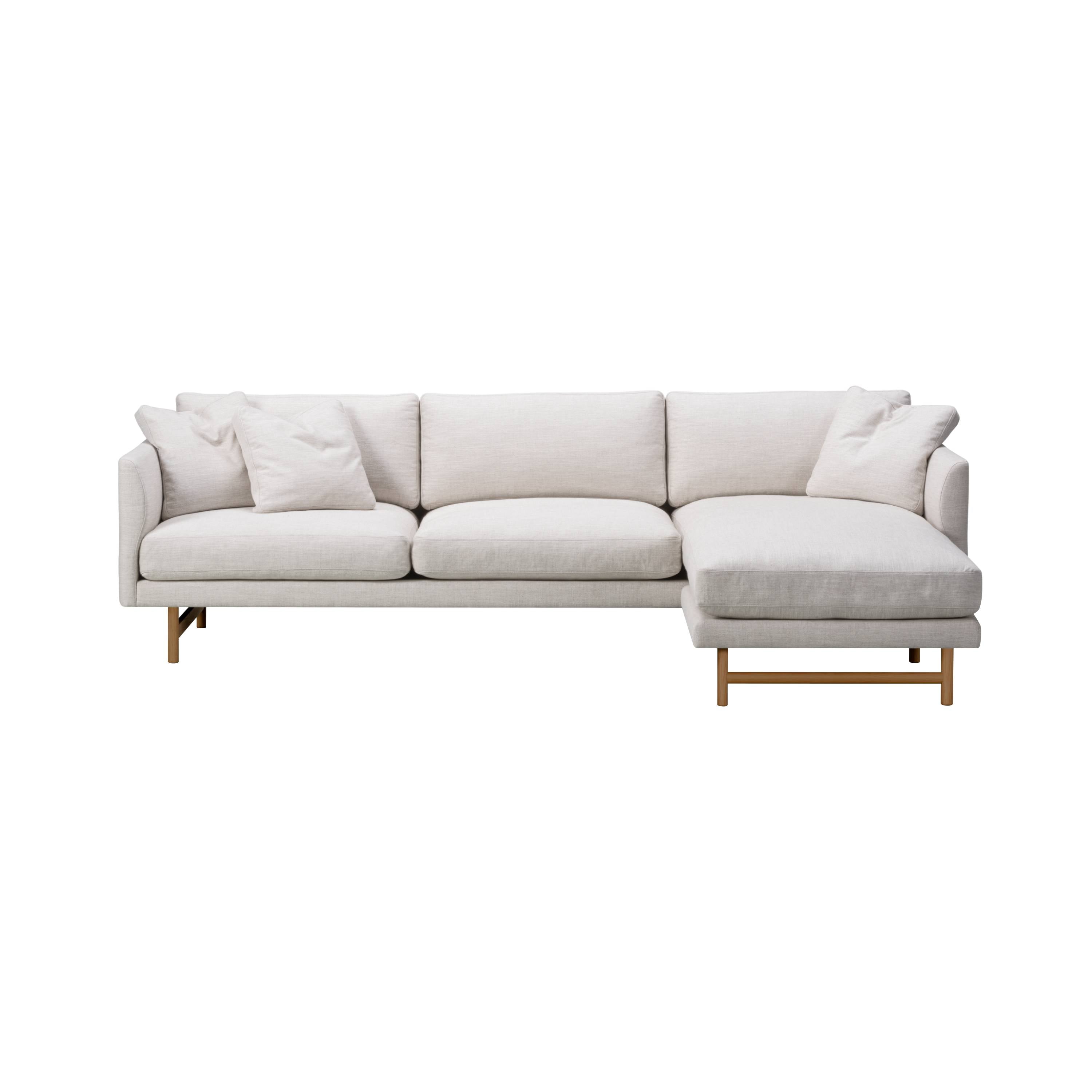 Calmo 3 Seater Chaise: Smoked Lacquered Oak (With Cushion)