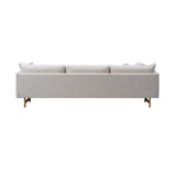 Calmo 3 Seater Chaise: Wood Base + Small - 98.4
