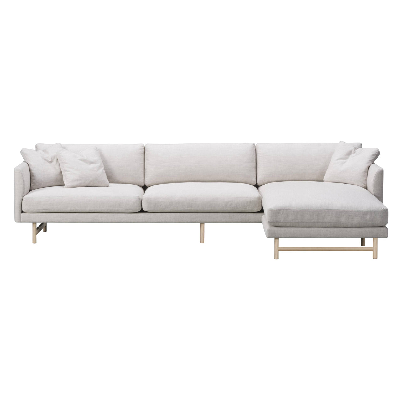 Calmo 3 Seater Chaise: Wood Base + Large - 116.1