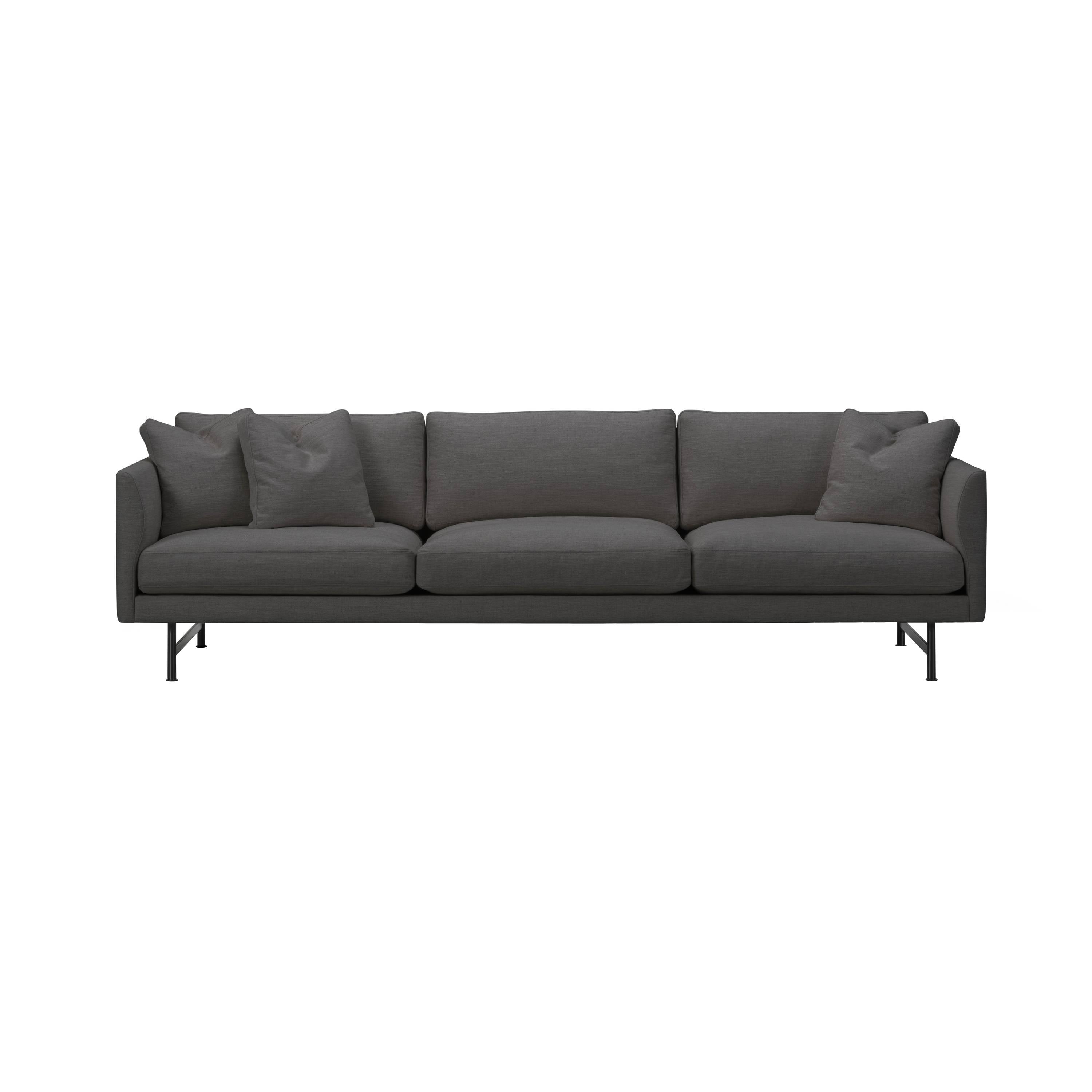 Calmo 3 Seater Sofa: Metal Base + Small - 98.4