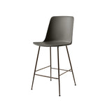Rely Bar + Counter Highback Chair: HW91 + HW96 + Counter (HW91) + Stone Grey + Bronzed