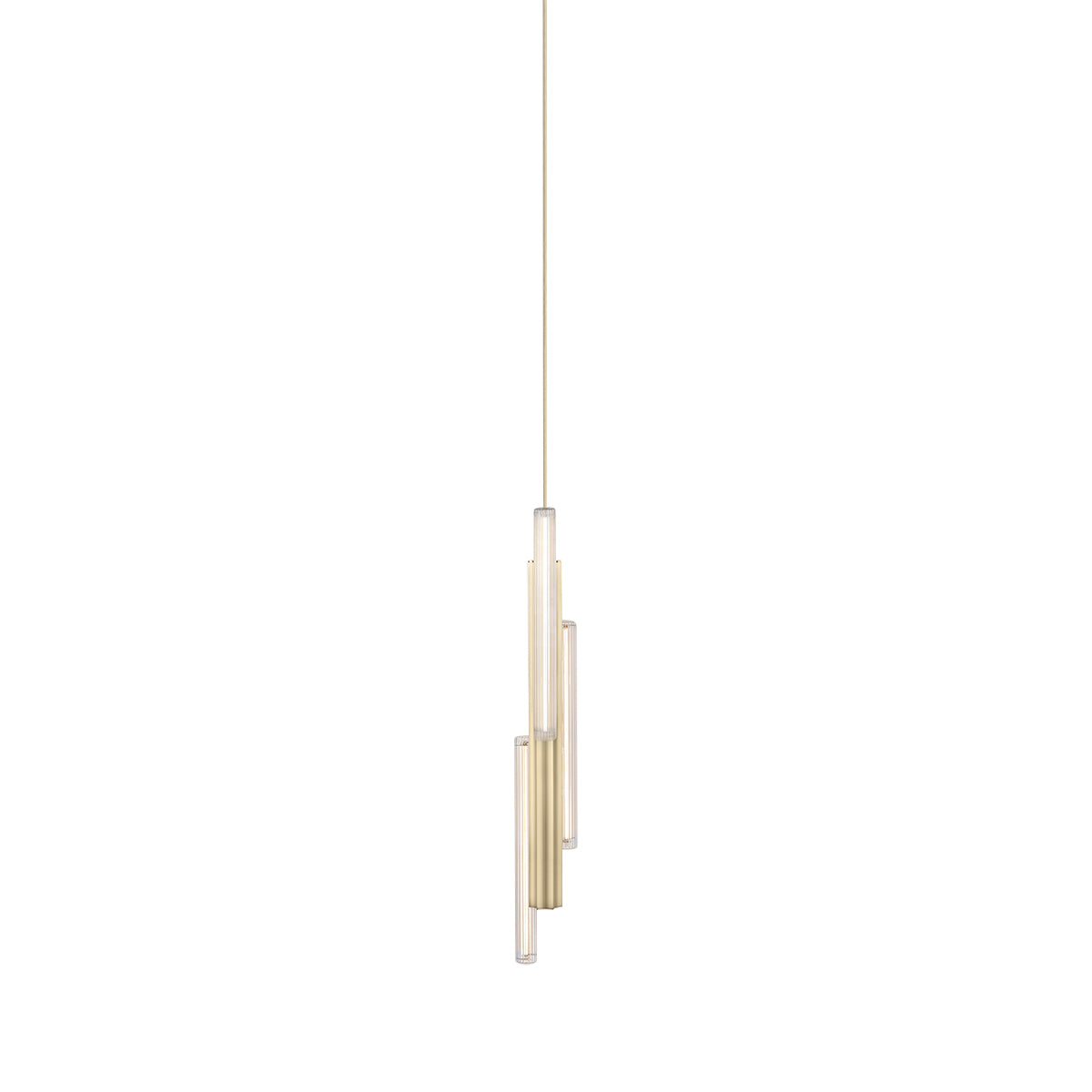 Hail Pendant Light: 3 + Short + Brushed Brass