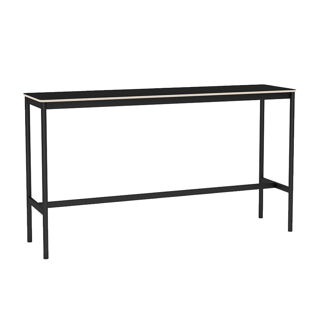 Base High Table: 190 + High + Narrow +Black + Black Laminate + Plywood Edge