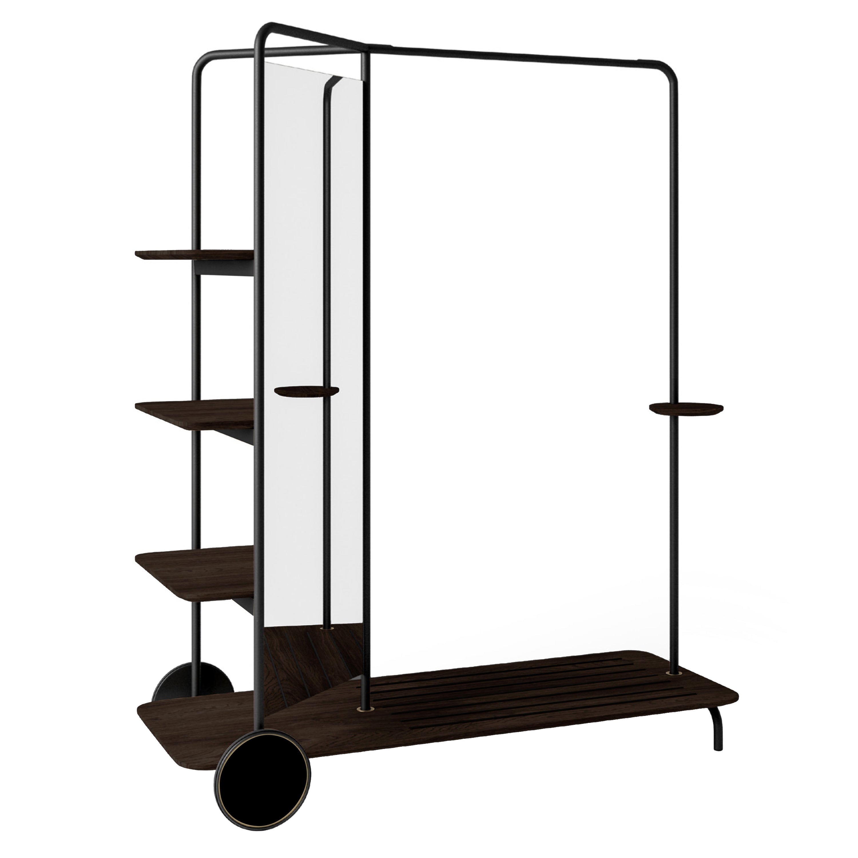 Host Movable Wardrobe: Dark Brown Oak