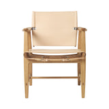 BM1106 Huntsman Chair: Stainless Steel + Oiled Oak + Natural