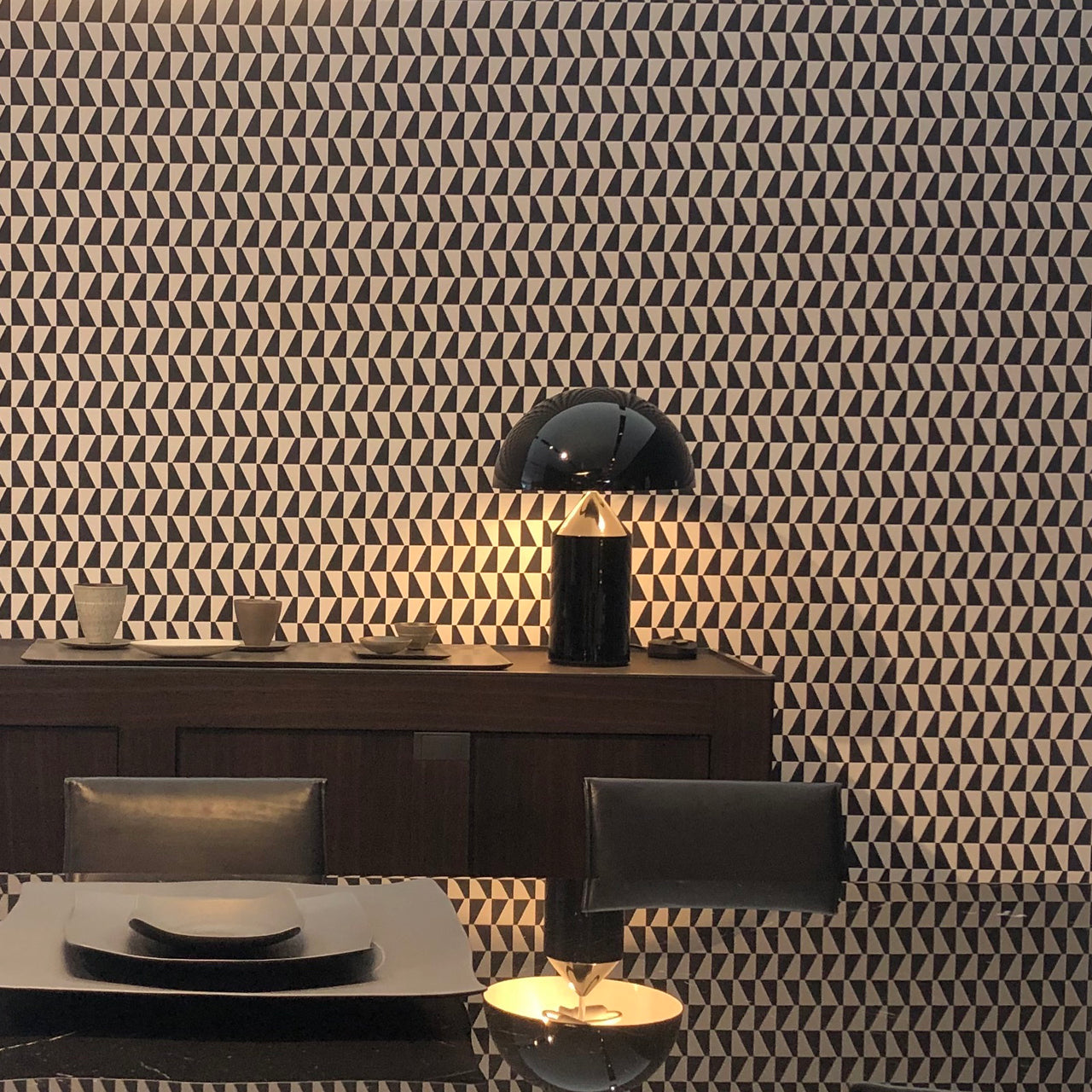 Atollo Table Lamp: Metal