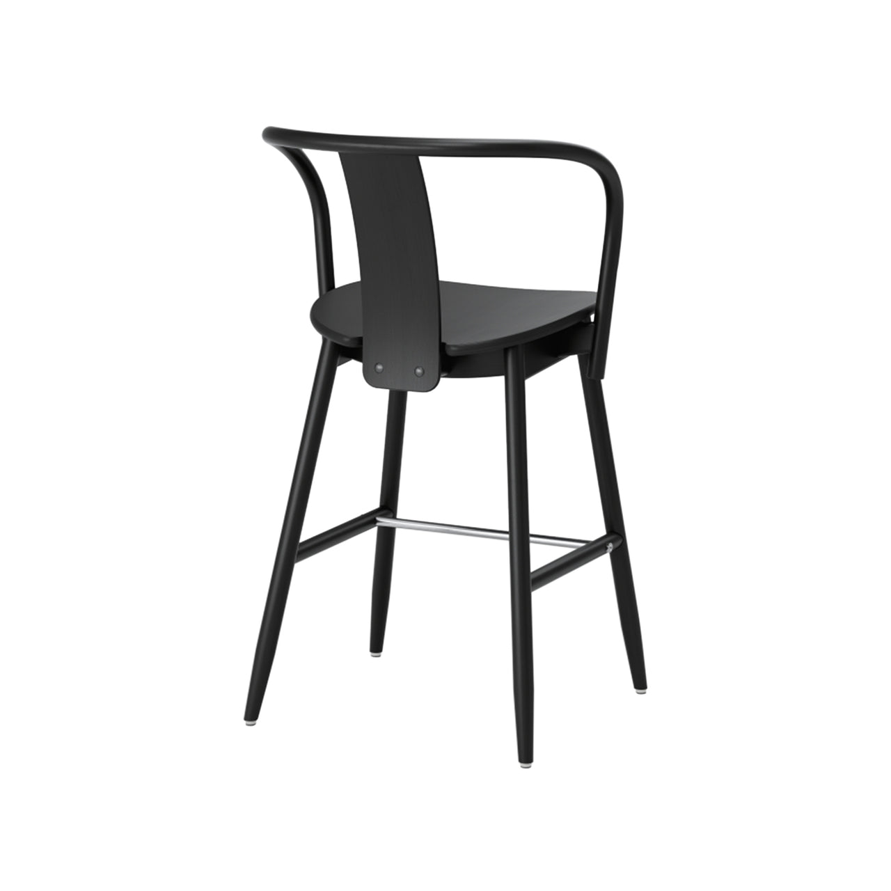 Icha Bar + Counter Chair: Counter + Black Stained Beech