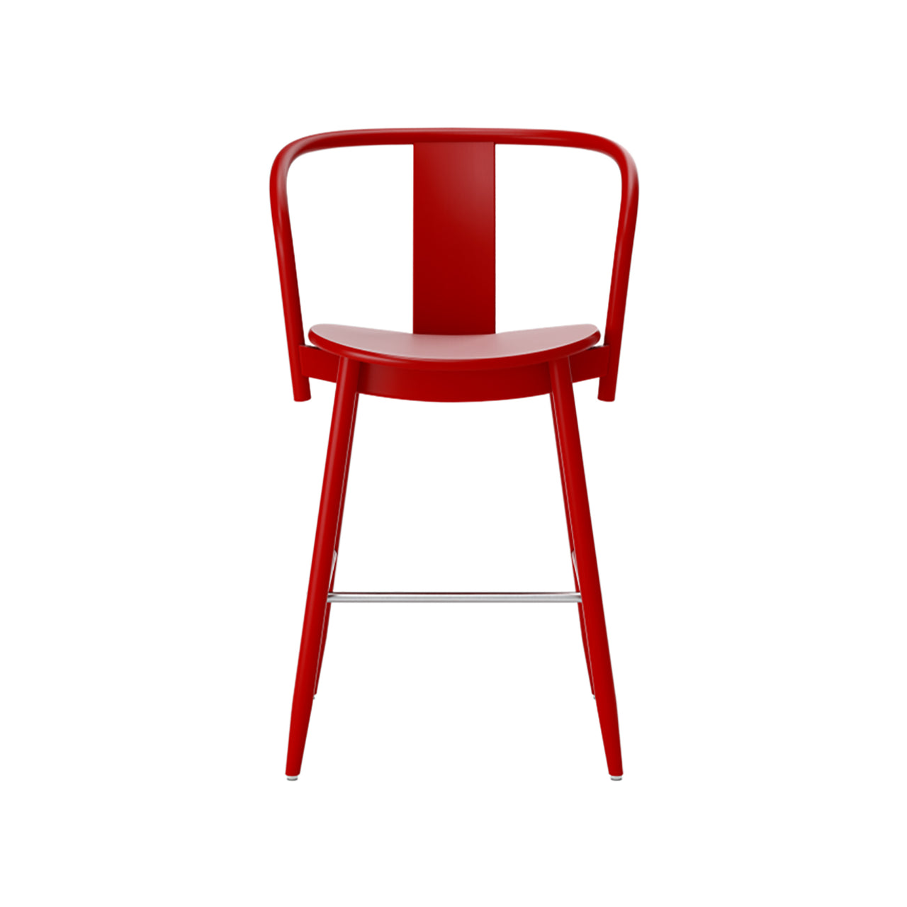 Icha Bar + Counter Chair: Counter + Red Lacquered Beech