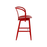 Icha Bar + Counter Chair: Counter + Red Lacquered Beech