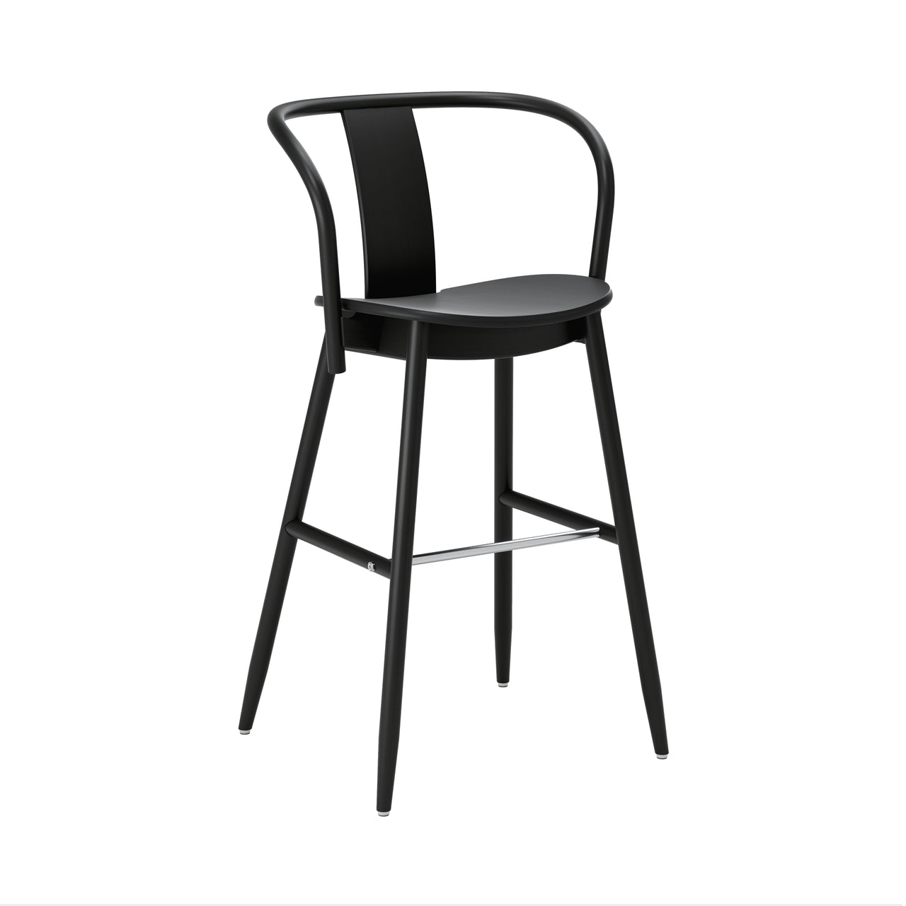 Icha Bar + Counter Chair: Bar+ Black Stained Beech