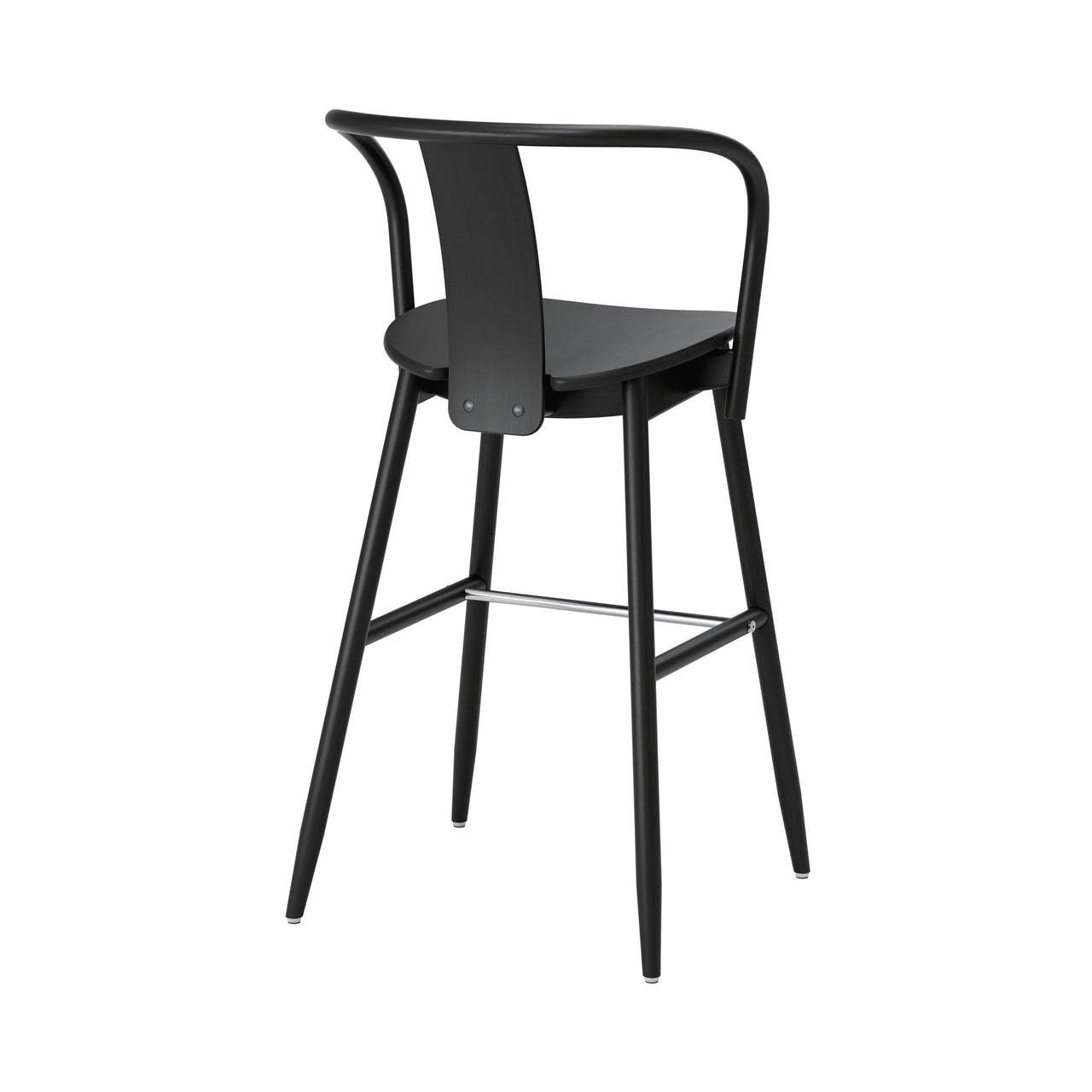 Icha Bar + Counter Chair: Bar+ Black Stained Beech