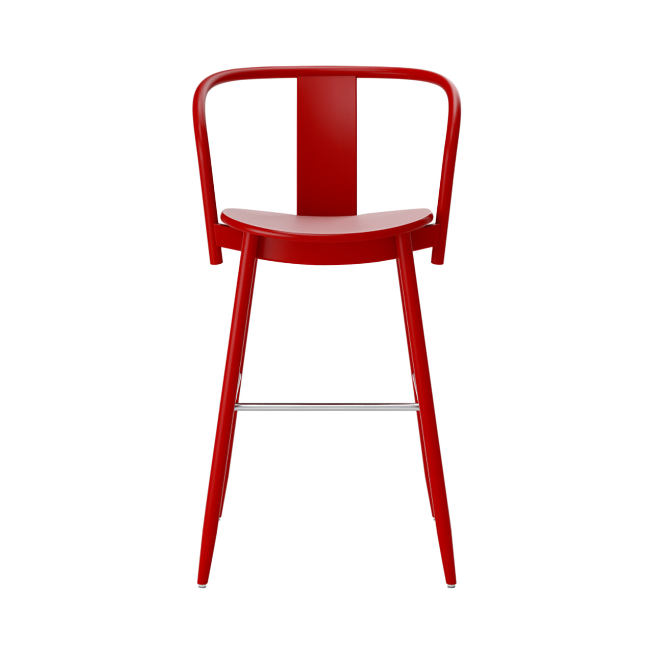 Icha Bar + Counter Chair: Bar + Red Lacquered Beech