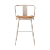 Icha Bar + Counter Chair: Upholstered + Bar + White Olied Beech