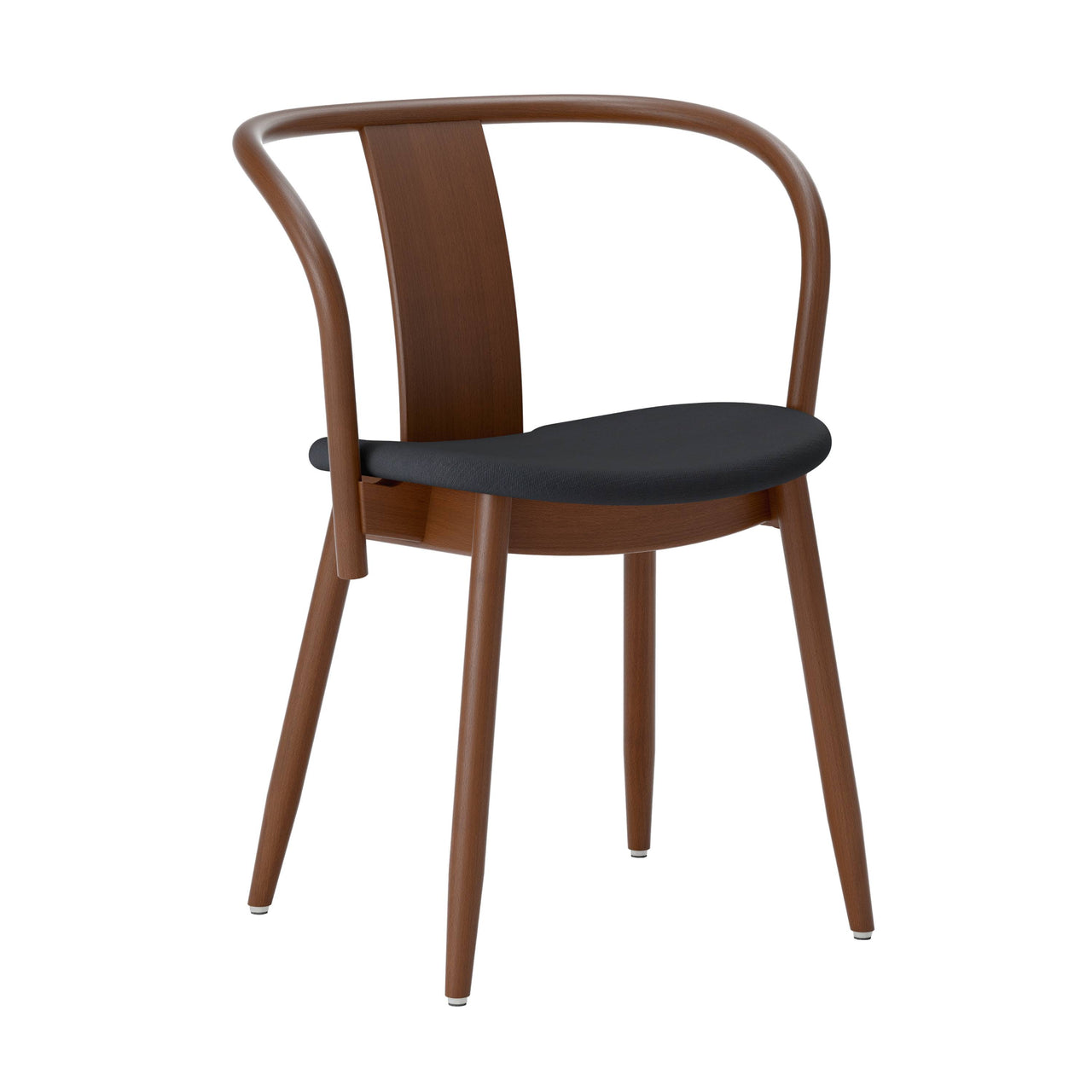 Icha Chair: Upholstered + Walnut Stained Beech