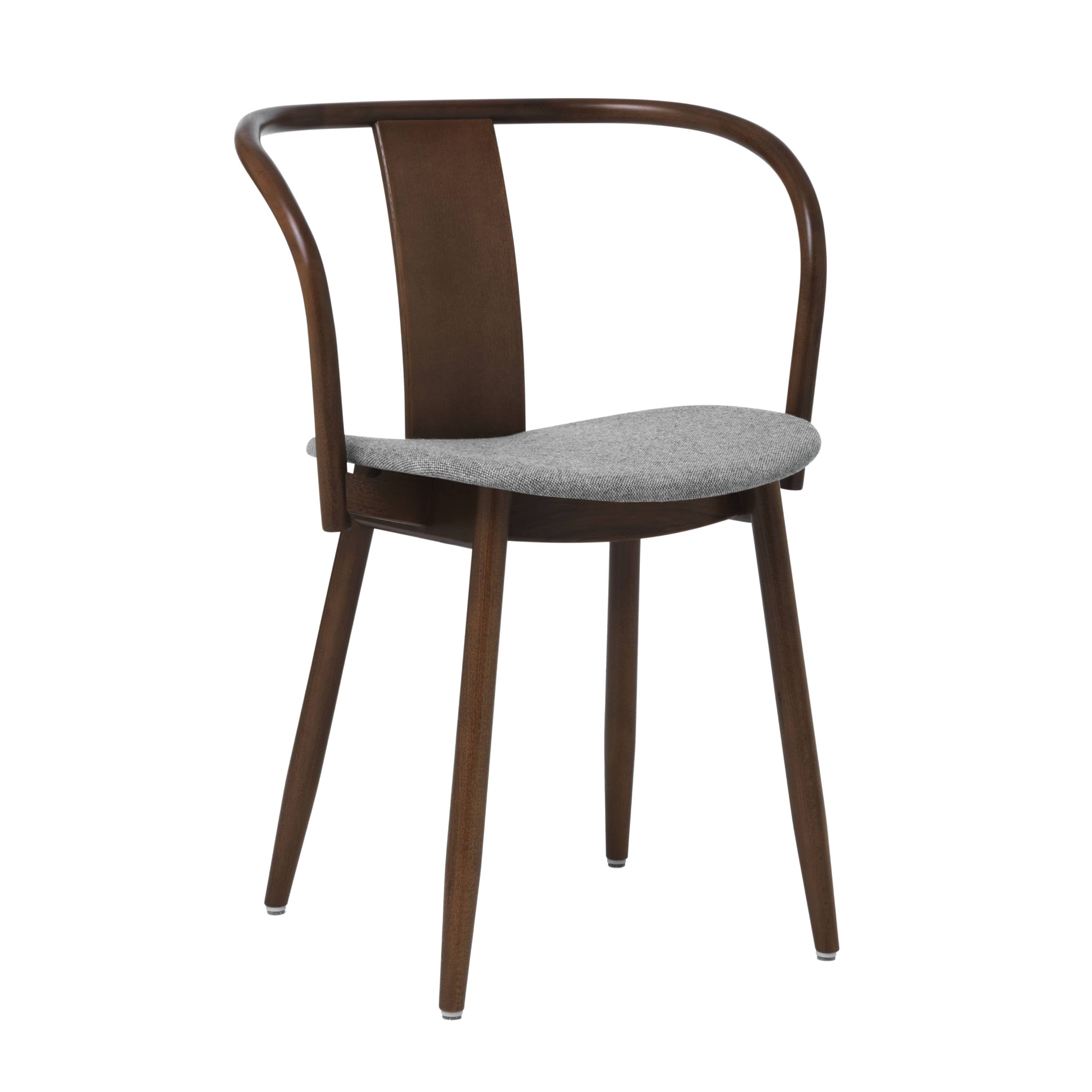 Icha Chair: Upholstered + Walnut Stained Beech