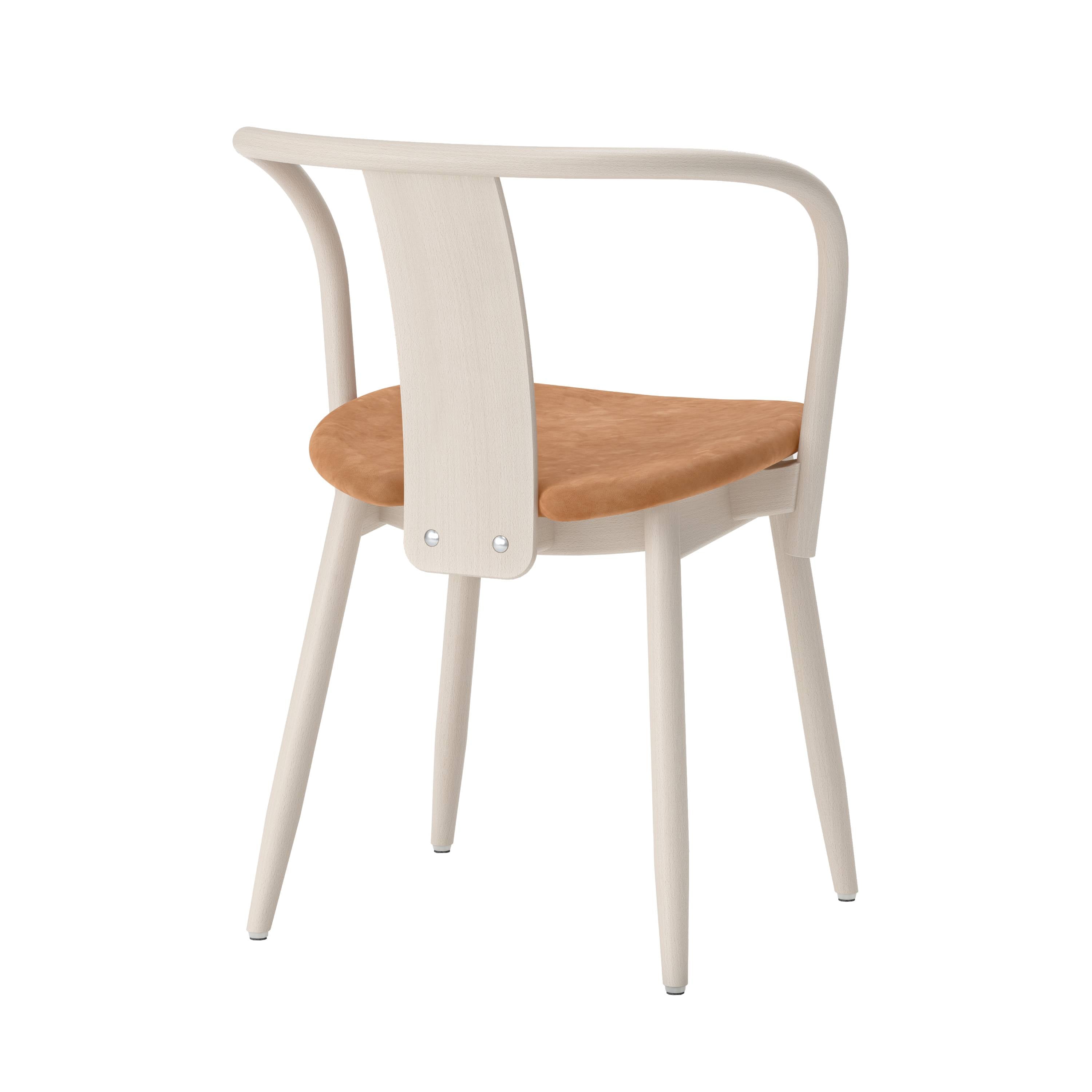 Icha Chair: Upholstered + White Oiled Beech
