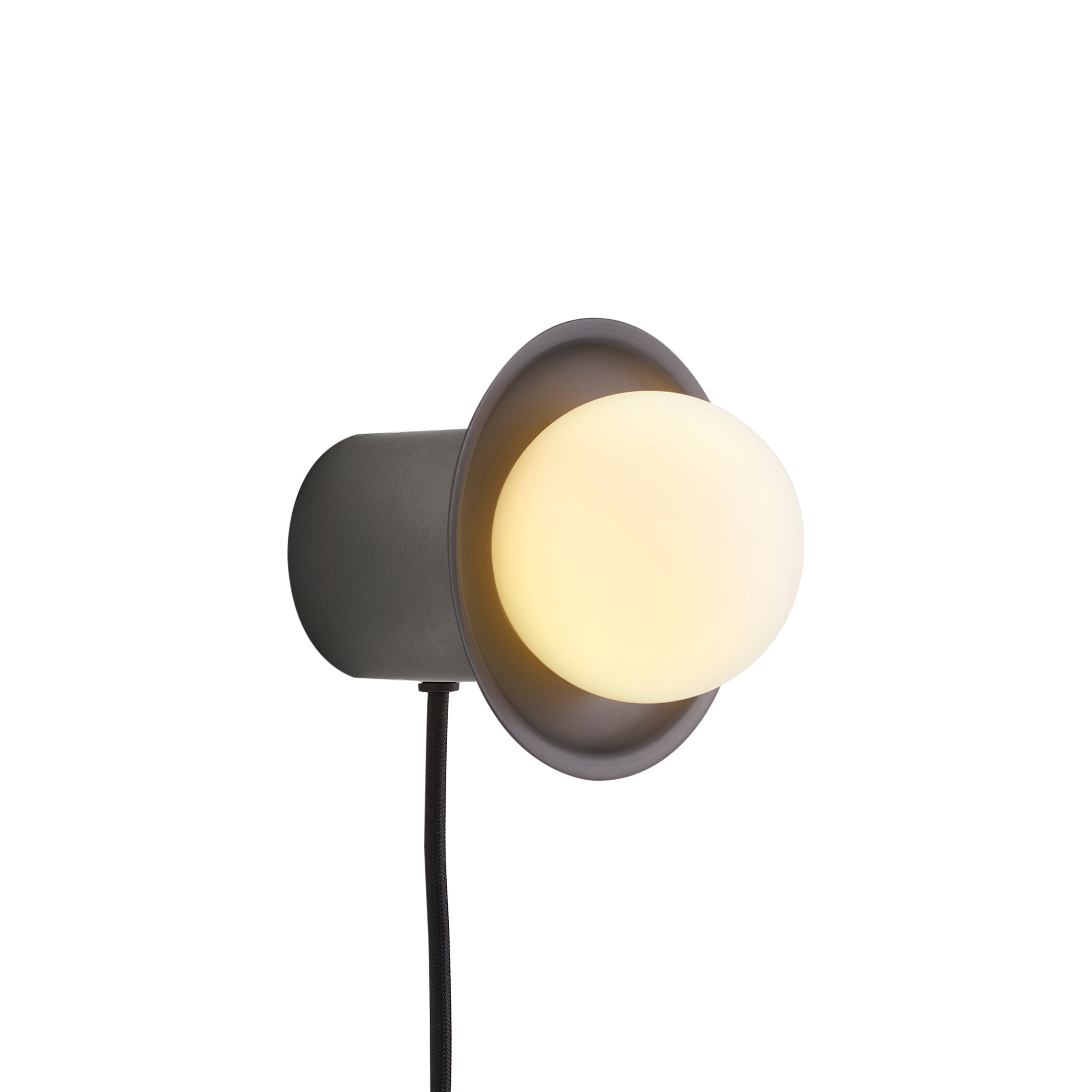 Janed Wall Light with Cable: Satin Graphite + Satin Graphite