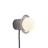 Janed Wall Light with Cable: Satin Nickel + Satin Nickel