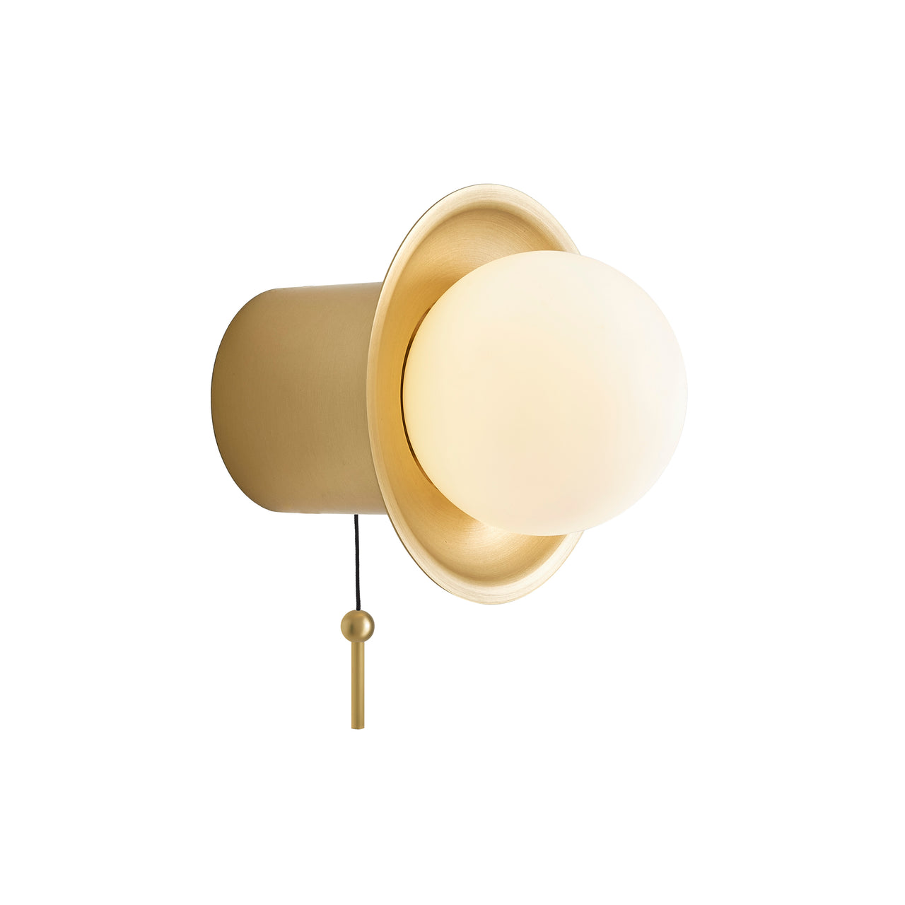 Janed Wall Light with Cord: Satin Brass + Satin Brass
