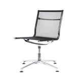Joint 1201 Chair: 4-Star Base + Netweave + Black + Polished Aluminium