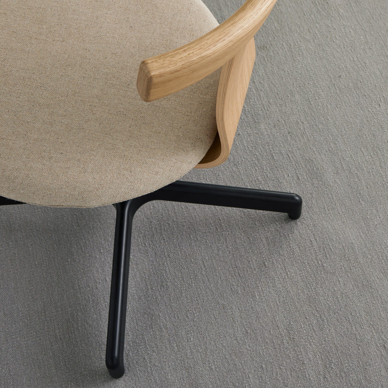 Jiro Swivel Chair: Upholstered + DI