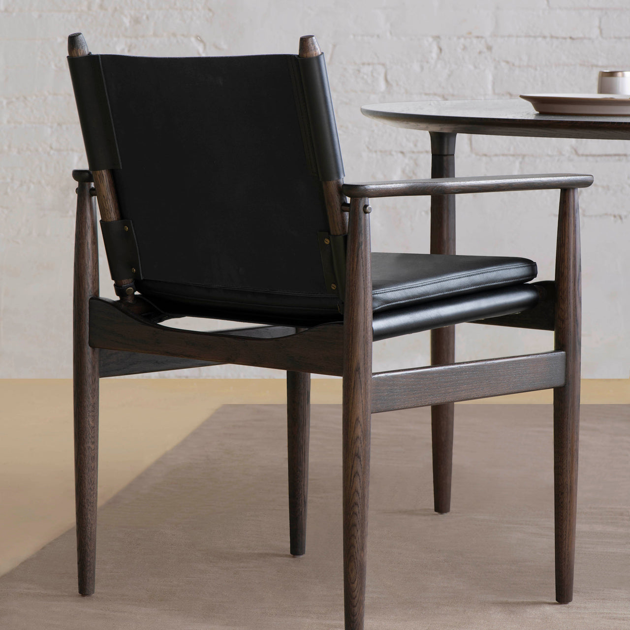 Journey Dining Armchair: Saddle Leather