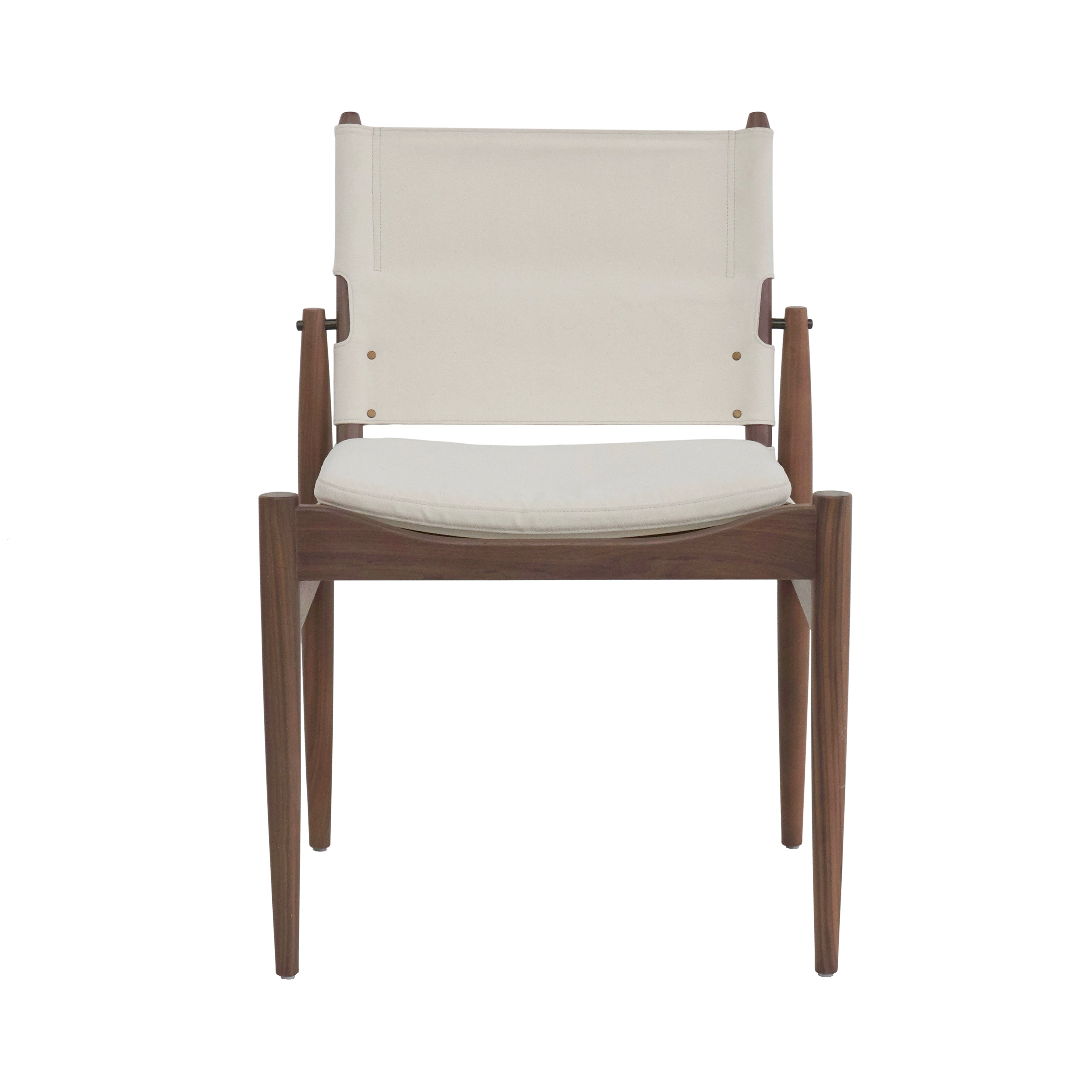 Journey Dining Chair: Canvas + Natural Walnut