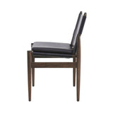 Journey Dining Chair: Saddle Leather + Natural Walnut + Black