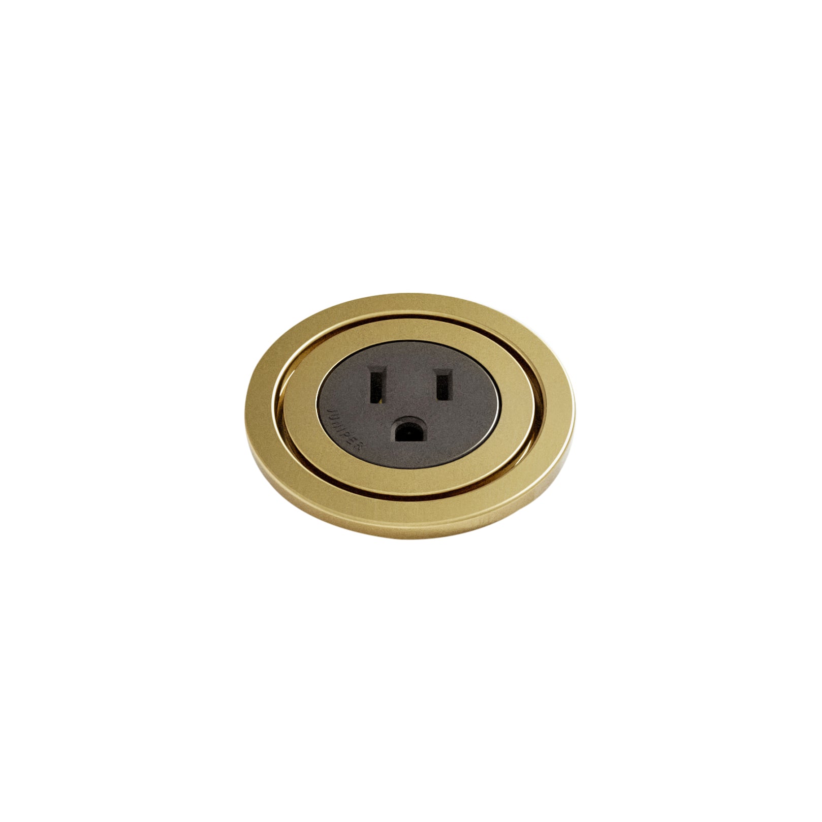 Ground Control: Accessories + Type B Power Outlet + Satin Brass