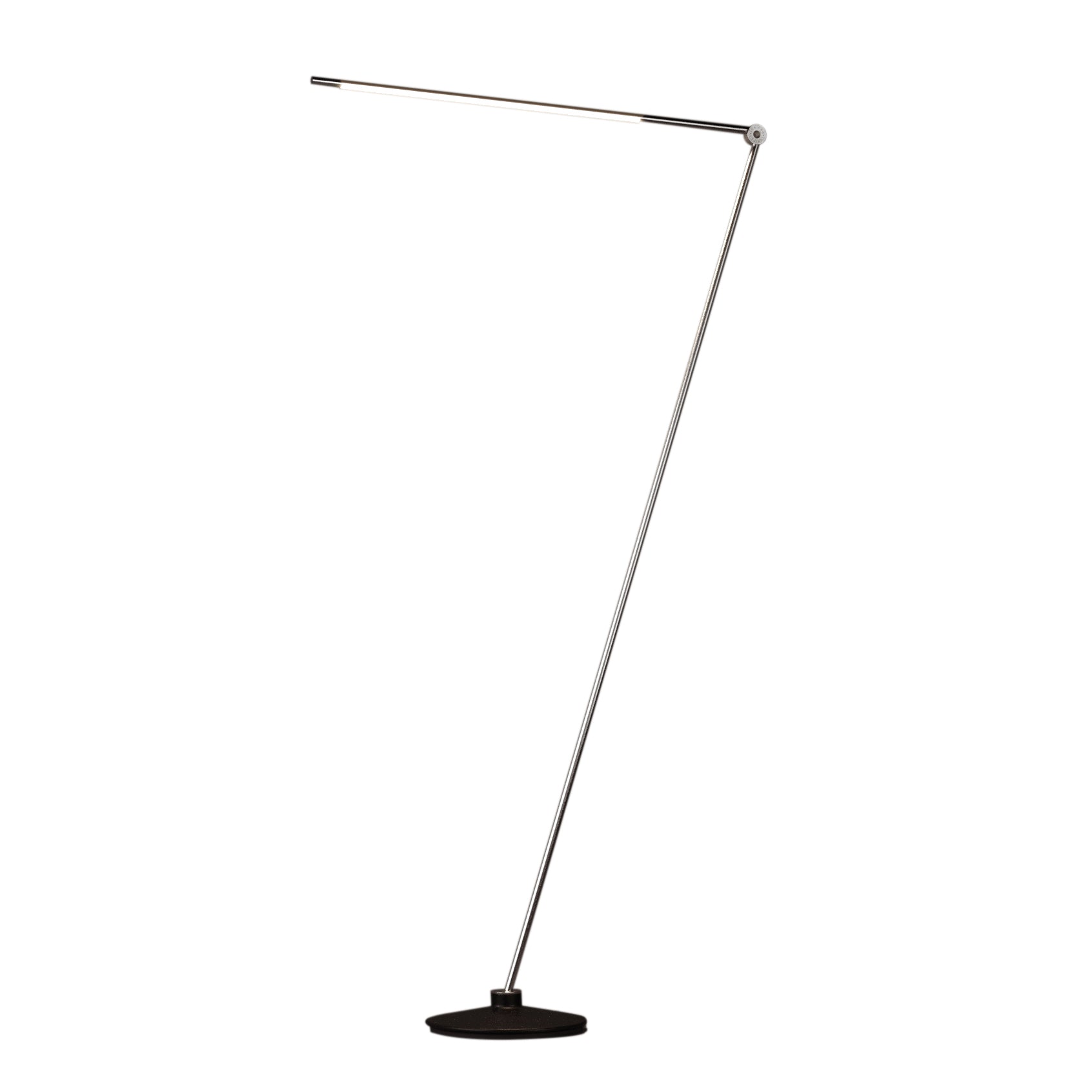 Thin Floor Lamp: Satin Nickel