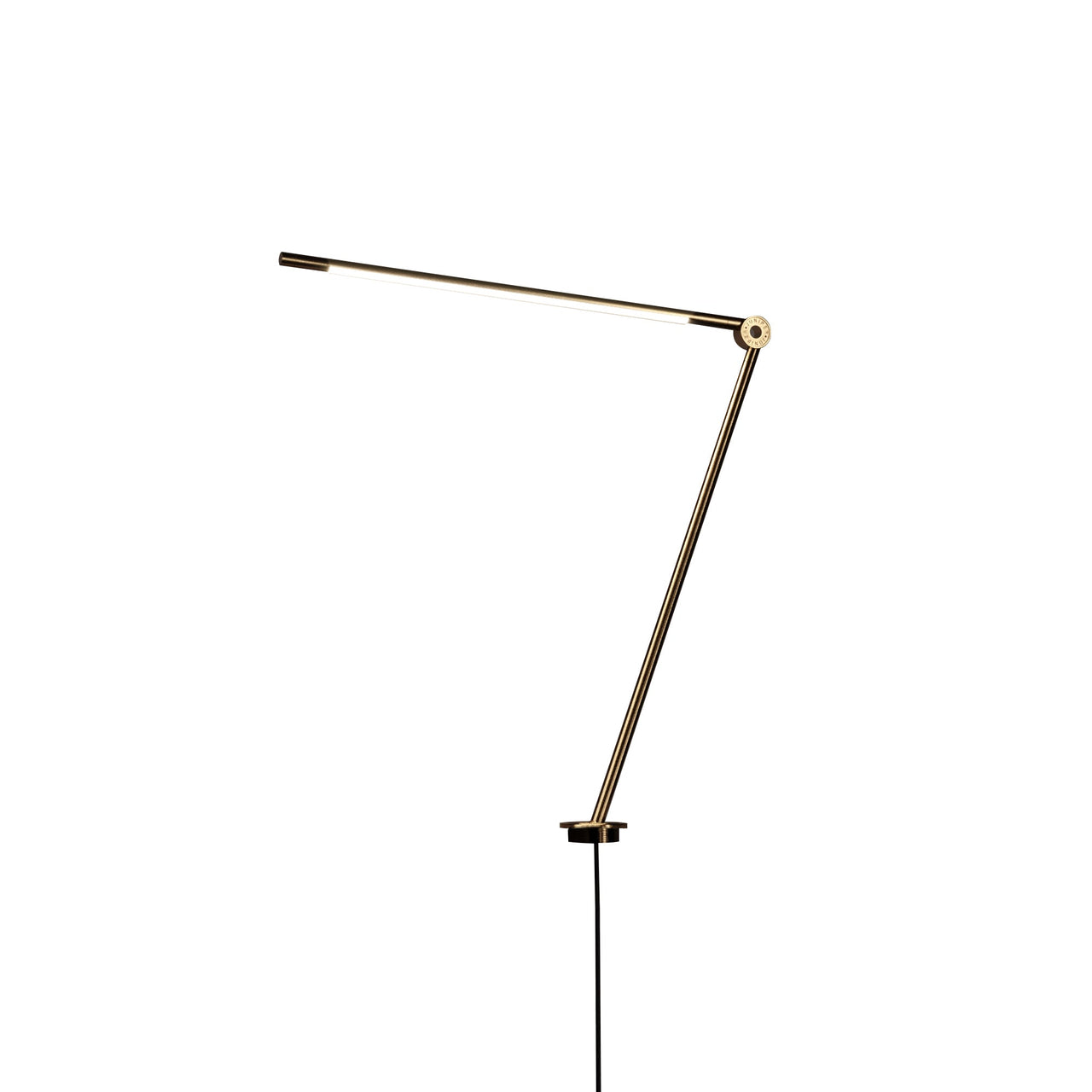 Thin Task Lamp: Desk Inset + Standard + Satin Brass