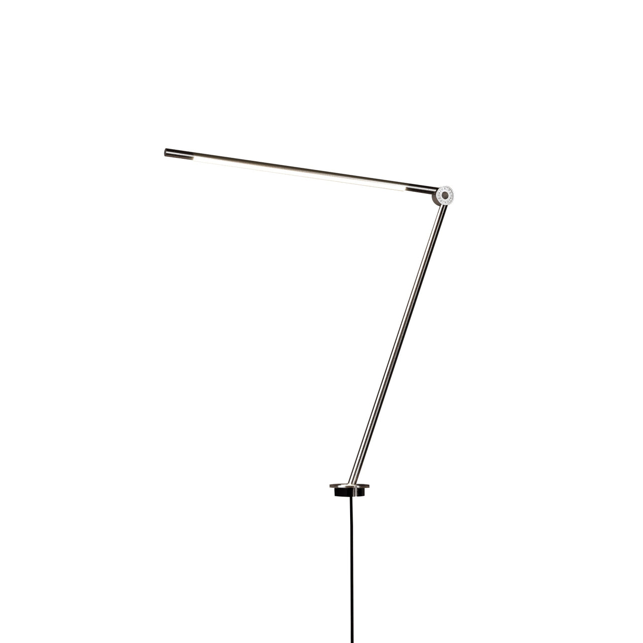 Thin Task Lamp: Desk Inset + Standard + Satin Nickel
