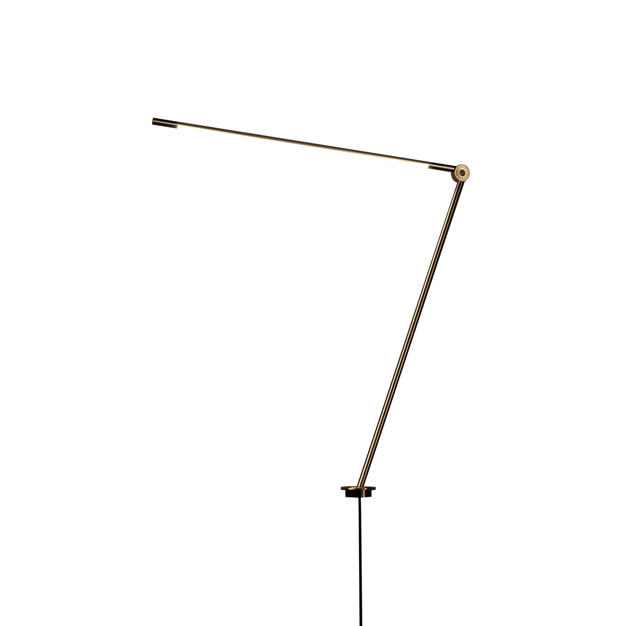 Thin Task Lamp: Desk Inset + Tall + Satin Brass