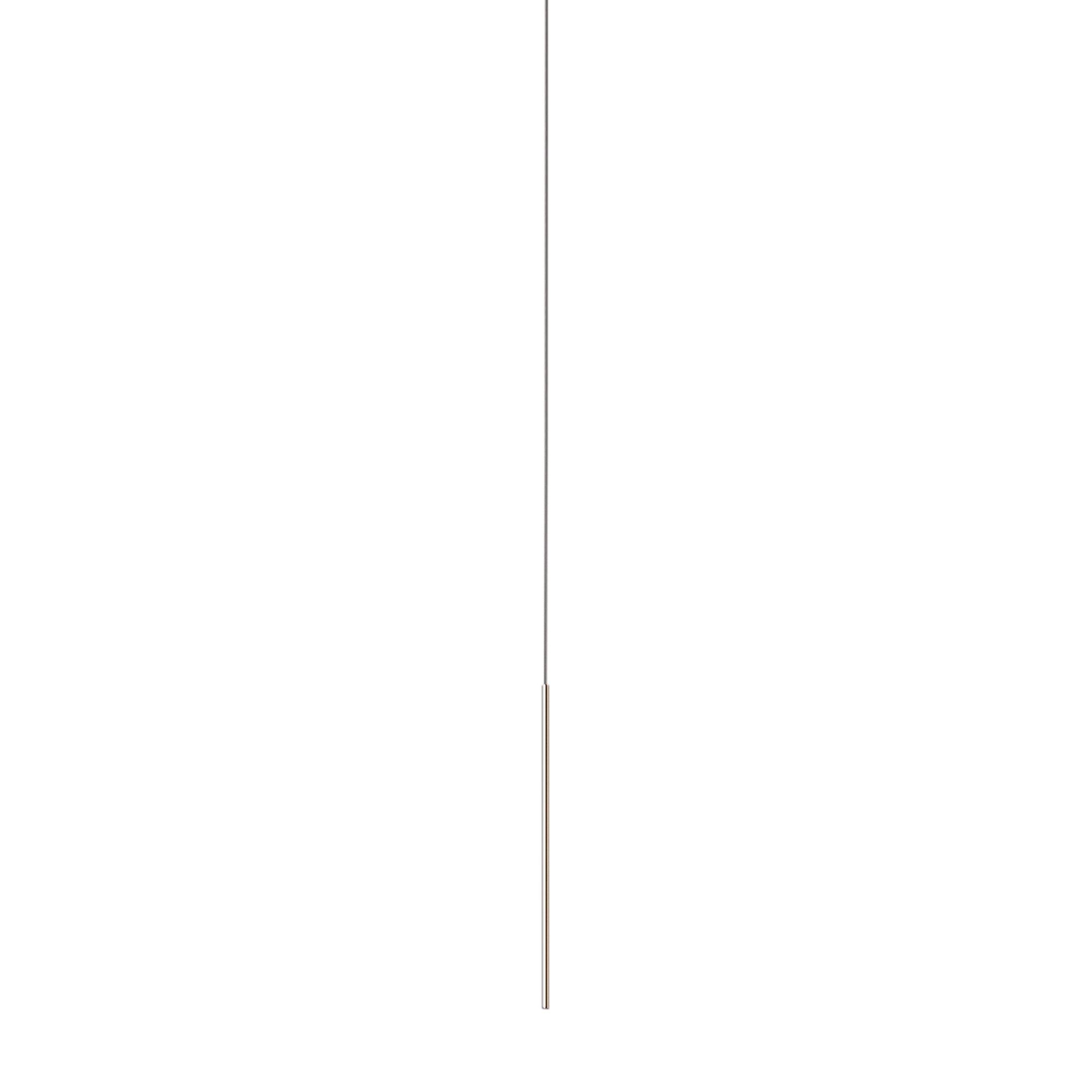 Thin Vertical Suspension Light: Small + 1 Segment + Satin Brass