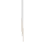 Thin Vertical Suspension Light: Small + 4 Segments + Satin Brass