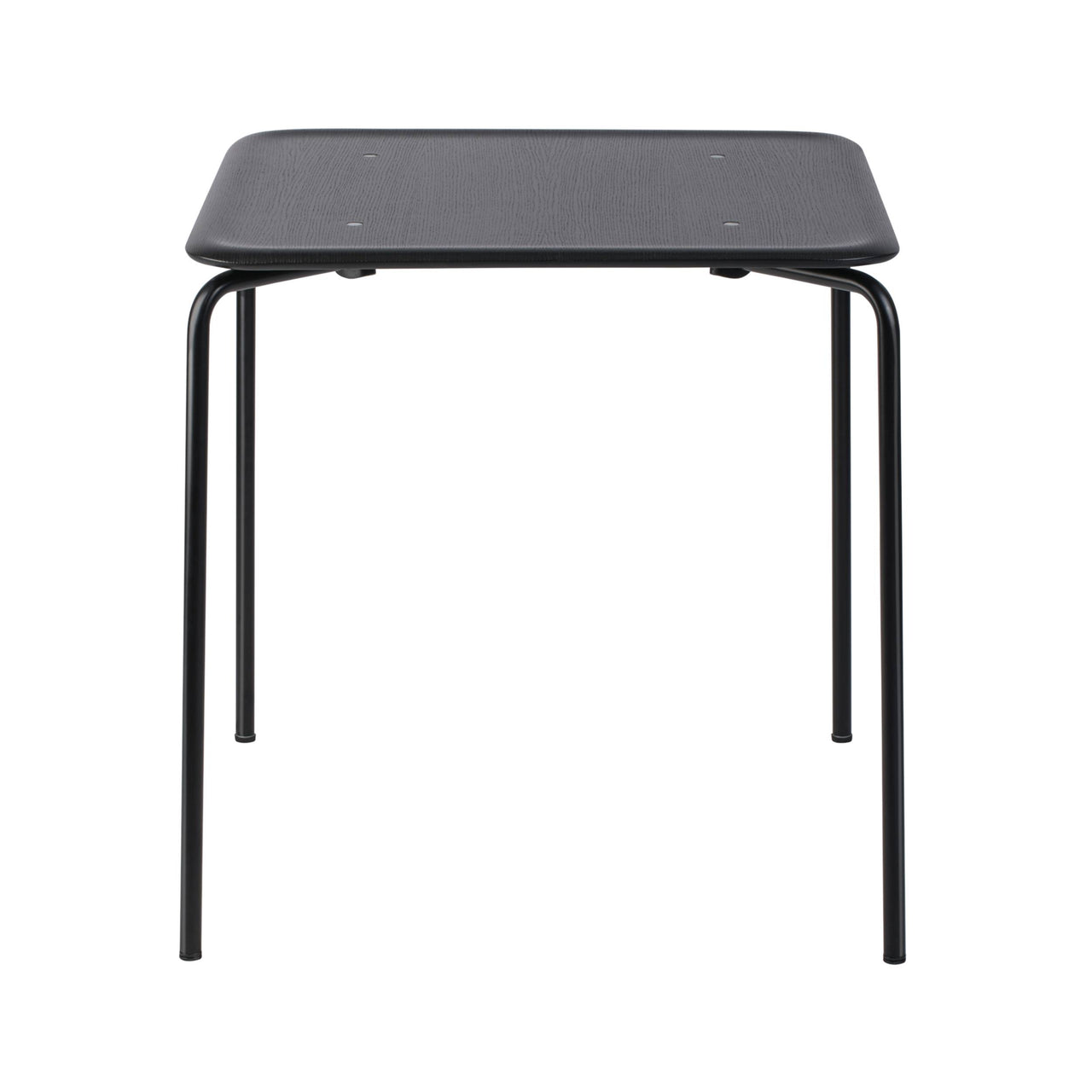 Kevi 2012 Café Table: Square + Powder Coated Black + Veneer Lazure Black