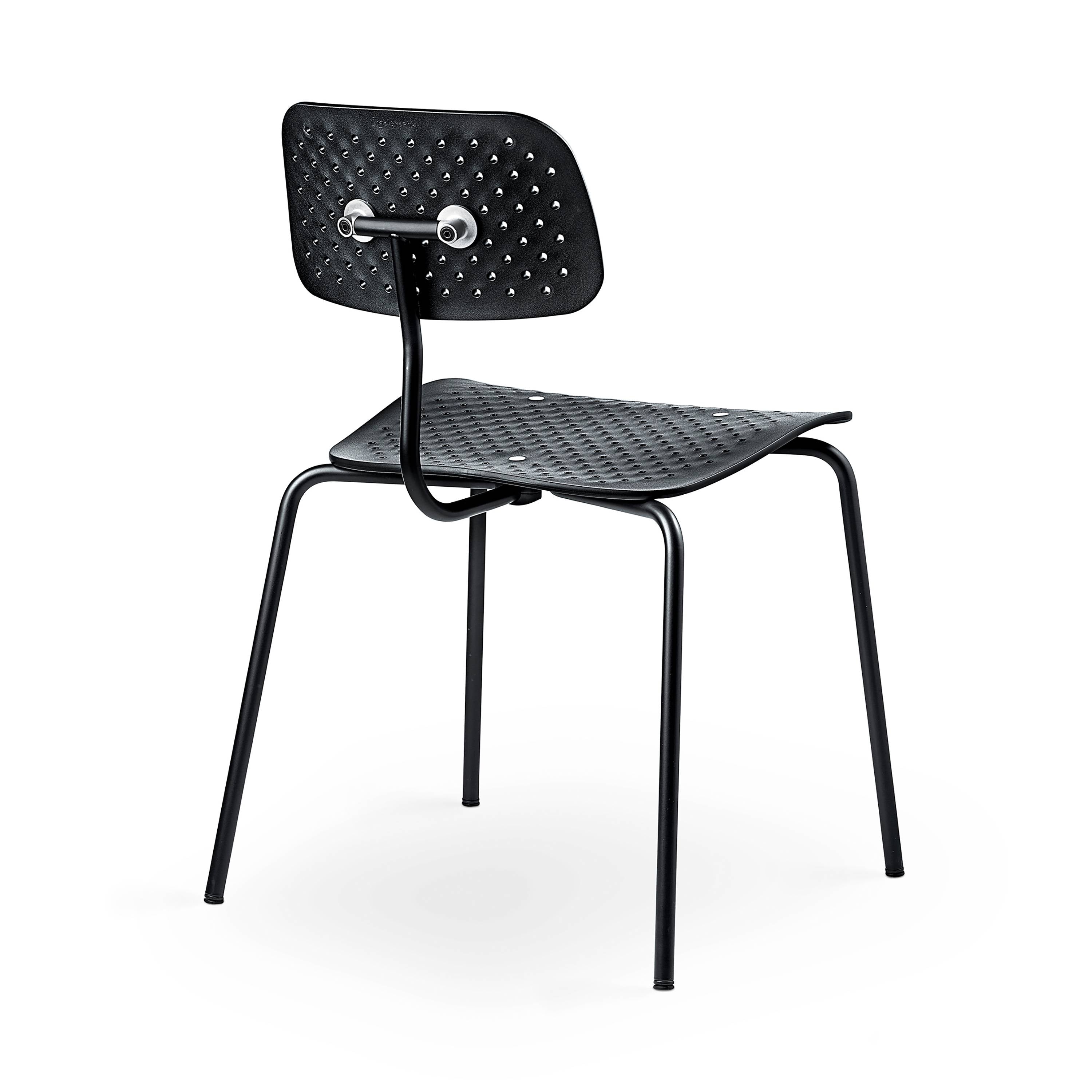 Kevi 2060 Air Chair: Black + Powder Coated Black