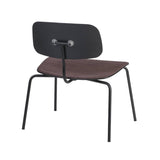 Kevi 2063 Lounge Chair: Powder Coated Black + Front Upholstered + Black Lazure