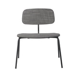 Kevi 2063 Lounge Chair: Powder Coated Black + Front Upholstered+ Black Lazure